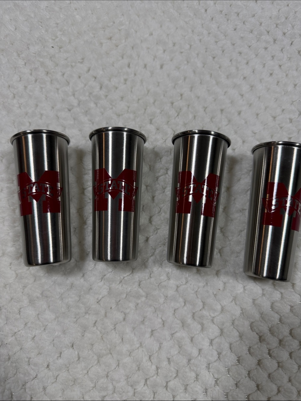 Mississippi State Stainless Steel Shot Glasses - Set of 4